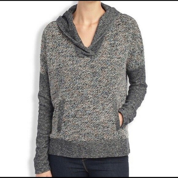 Lucky Lotus Woven Metallic Front Hoodie 